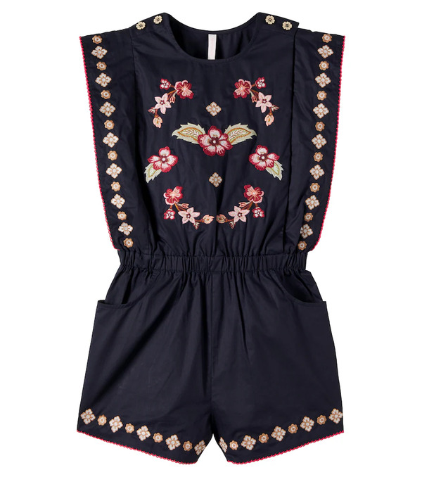  Zimmermann Kids Zimmermann Kids Aster Embroidered Cotton Romper 