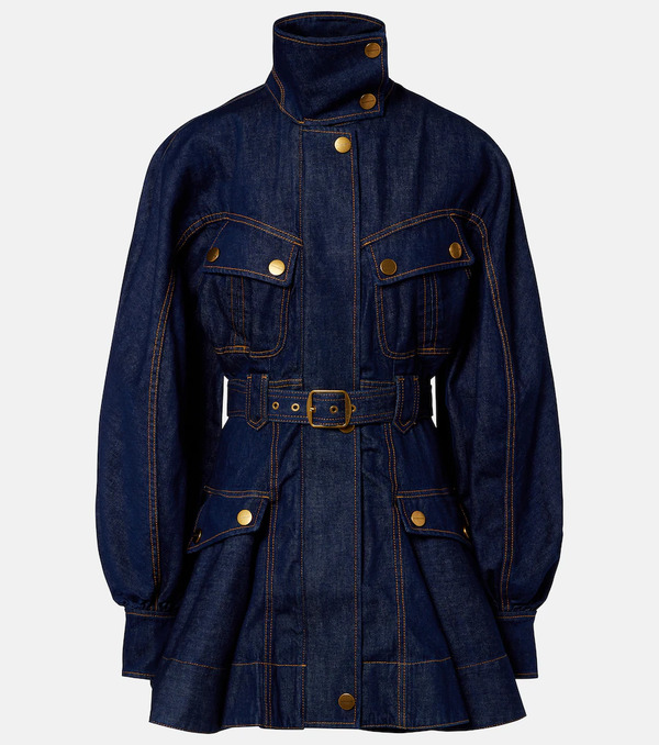  Zimmermann Zimmermann Luna Belted Denim Minidress 