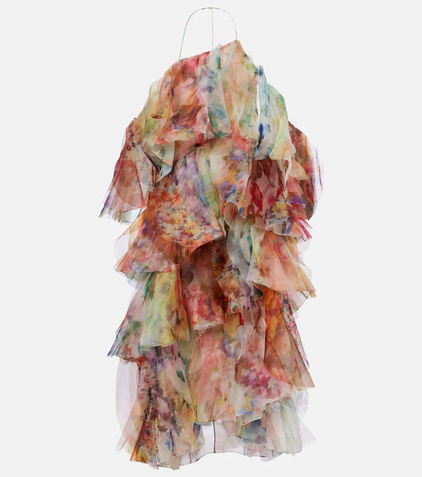  Zimmermann Zimmermann Luna Floral Ruffled Midi Dress 