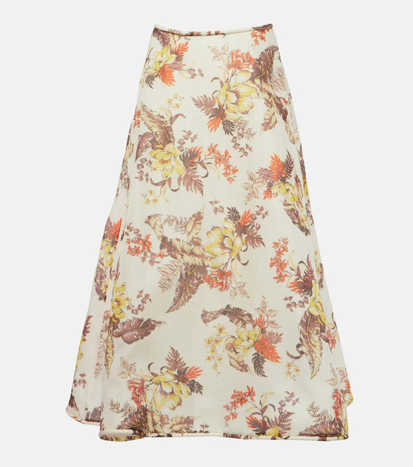  Zimmermann Zimmermann Matchmaker Linen And Silk Maxi Skirt 
