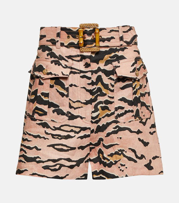  Zimmermann Zimmermann Matchmaker Safari Printed Linen Shorts 