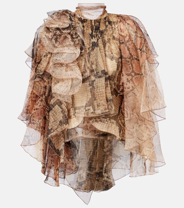  Zimmermann Zimmermann Memento Ruffled Silk Blouse 
