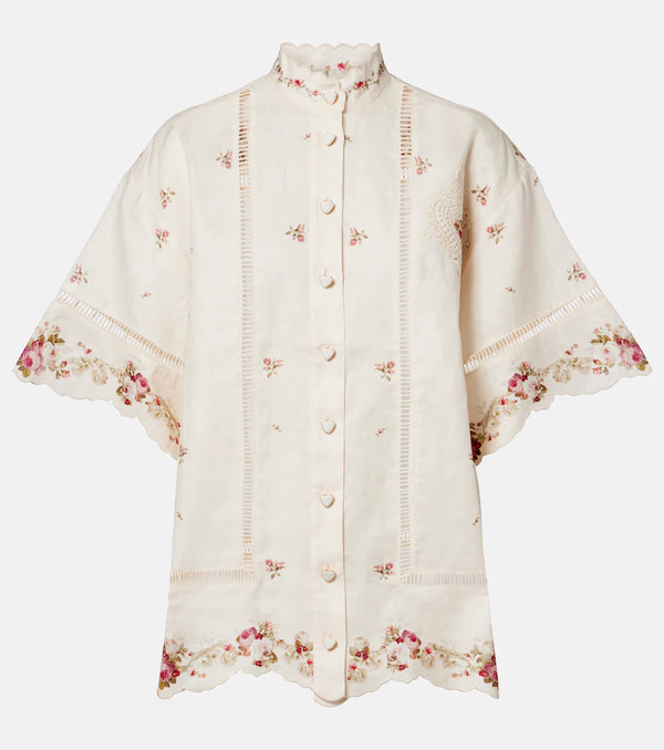  Zimmermann Zimmermann Patience Floral Linen Shirt 