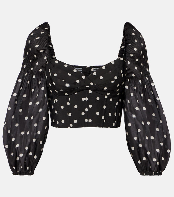  Zimmermann Zimmermann Polka-dot Crop Top 