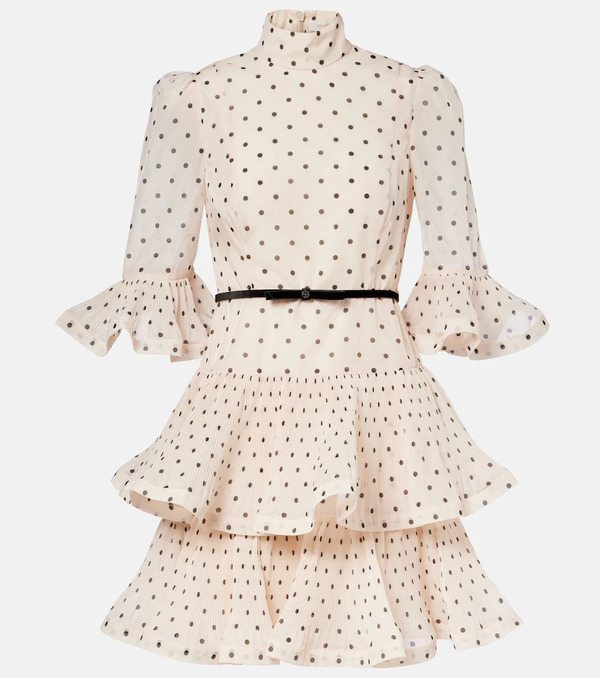 Zimmermann Zimmermann Polka-dot Ruffled Minidress 