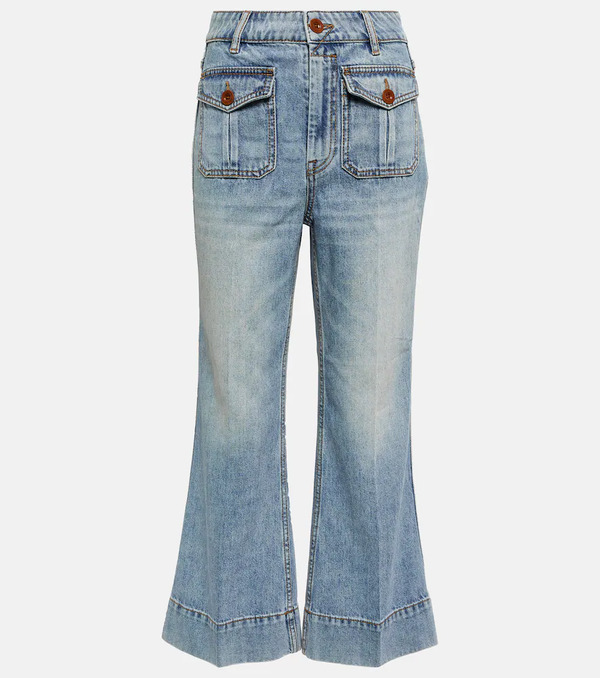  Zimmermann Zimmermann Raie Cropped Flared Jeans 