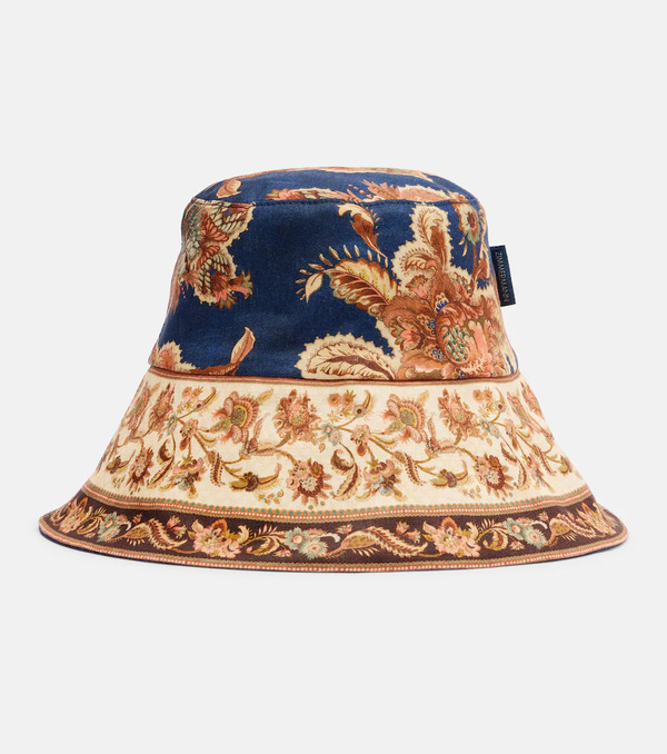  Zimmermann Zimmermann Reversible Printed Linen Bucket Hat 