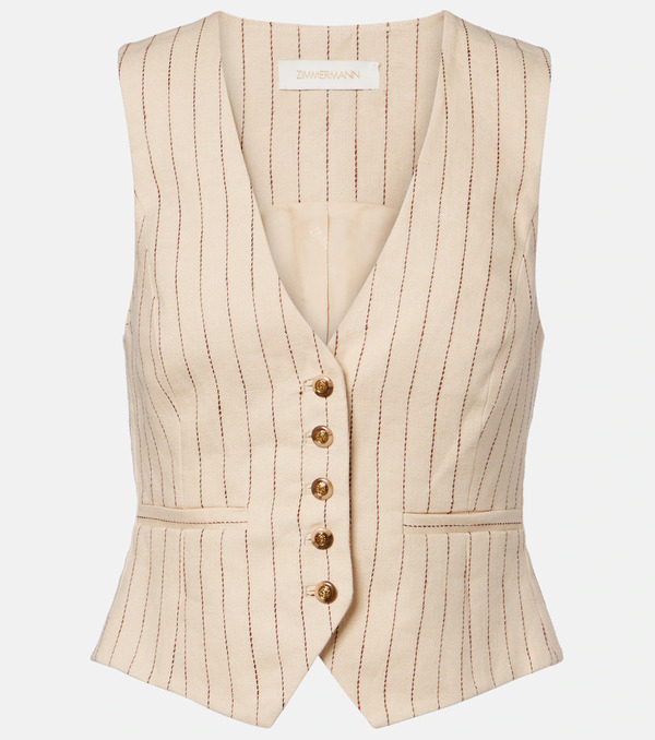  Zimmermann Zimmermann Striped Linen Vest 