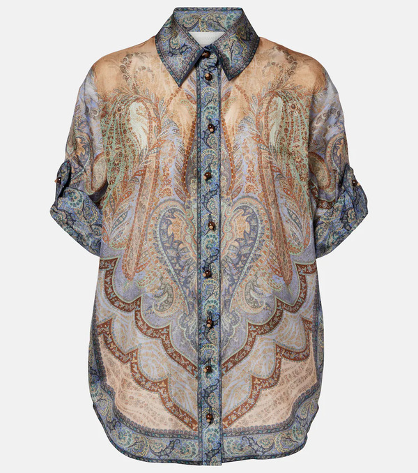 Zimmermann Zimmermann Wanderlust Printed Silk Top 