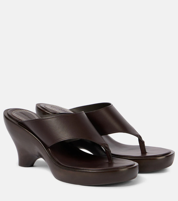  Zimmermann Zimmermann Wild 95 Leather Wedge Mules 