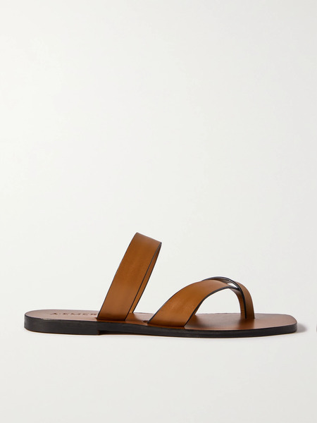  A Emery   Carter Leather Slides   Tan 