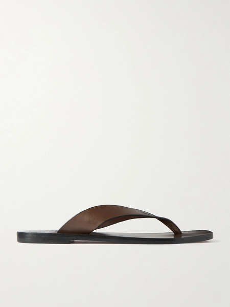  A Emery   Kinto Leather Flip Flops   Brown 