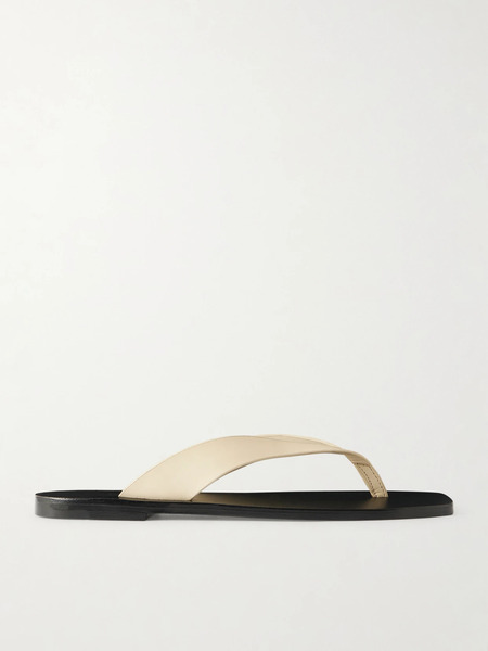  A Emery   Kinto Leather Flip Flops   Off White 