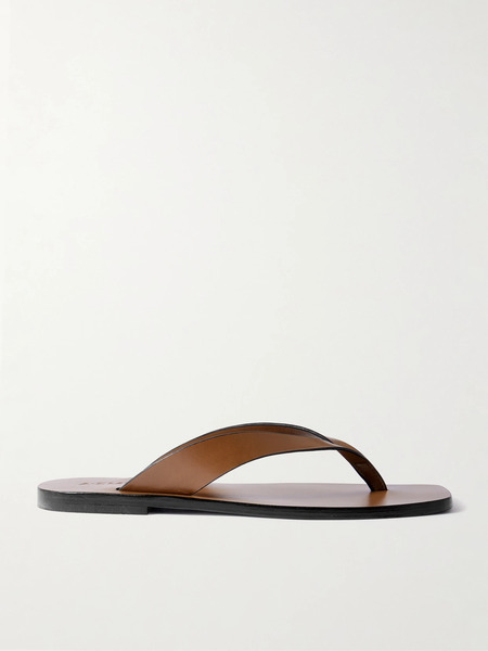  A Emery   Kinto Leather Flip Flops   Tan 
