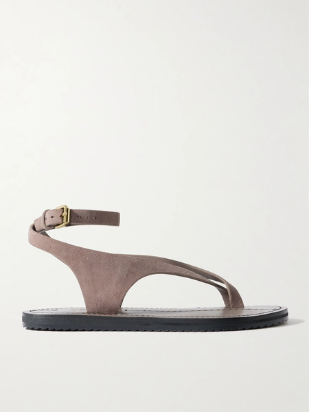  A Emery   Millar Suede Sandals   Chocolate 