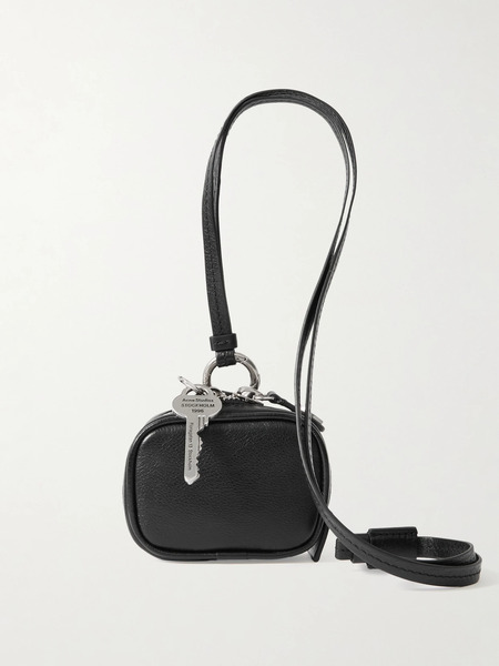  Acne Studios   Camero Embellished Leather Keychain   Black 