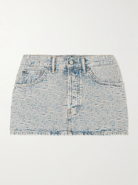  Acne Studios   Denim Jacquard Mini Skirt   Blue 