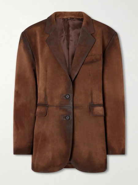  Acne Studios   Distressed Suede Blazer   Brown 