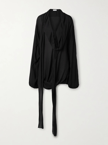  Acne Studios   Draped Jersey Mini Dress   Black 