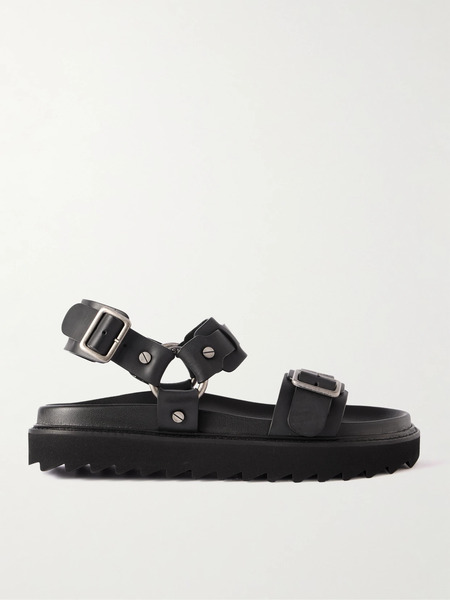  Acne Studios   Embellished Leather Sandals   Black 