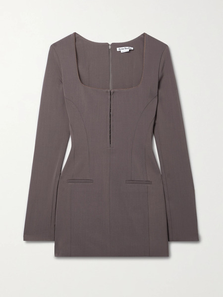  Acne Studios   Gabardine Mini Dress   Purple 