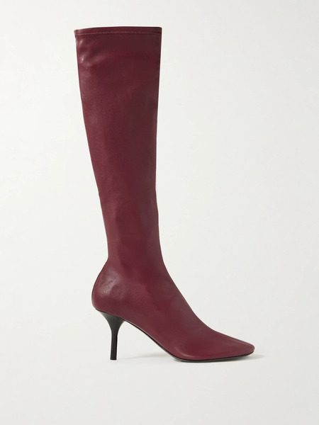  Acne Studios   Leather Knee Boots   Burgundy 