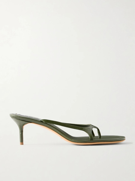  Acne Studios   Patent Leather Sandals   Green 