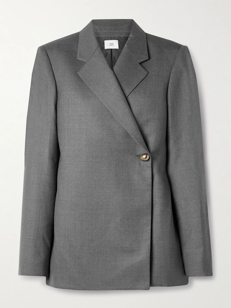  Adam Lippes   Harrison Wool Blend Twill Blazer   Gray 