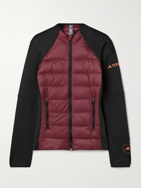  Adidas By Stella Mccartney   + Terrex Truenature Quilted Recycled Shell And Tech Jersey Jacket   Burgundy 