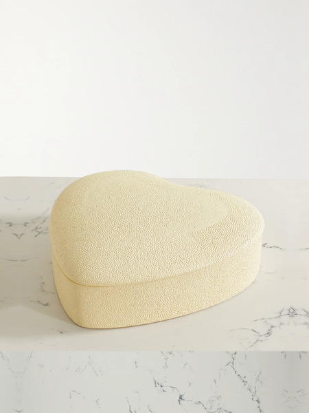  Aerin   Faux Suede Jewelry Box   Cream 