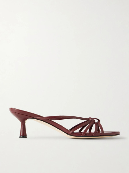  Aeyde   Abby Leather Mules   Burgundy 