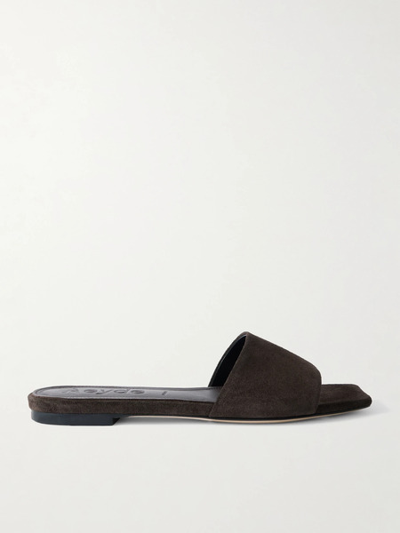  Aeyde   Anna Suede Slides   Chocolate 
