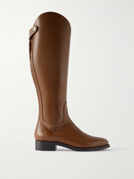  Aeyde   Hector Leather Knee Boots   Camel 