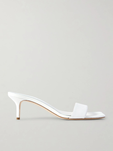  Aeyde   Ilvy Leather Mules   White 