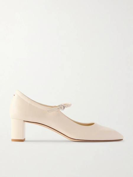  Aeyde   Lina Leather Mary Jane Pumps   Cream 