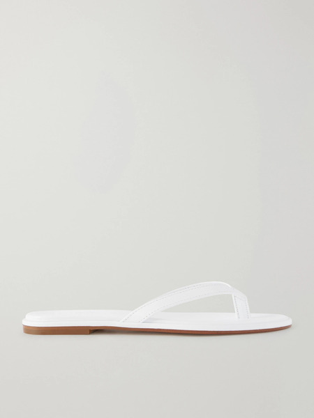  Aeyde   Melody Leather Flip Flops   White 