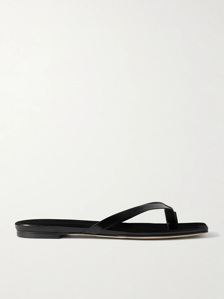  Aeyde   Renee Leather Flip Flops   Black 