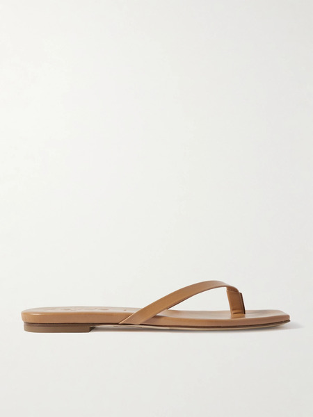  Aeyde   Renee Leather Flip Flops   Tan 
