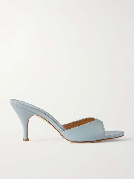  Aeyde   Samia Leather Mules   Light Blue 