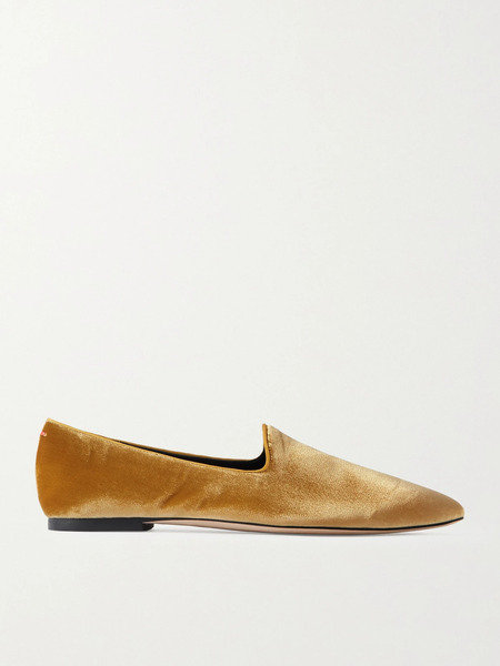  Aeyde   Vanna Velvet Loafers   Mustard 