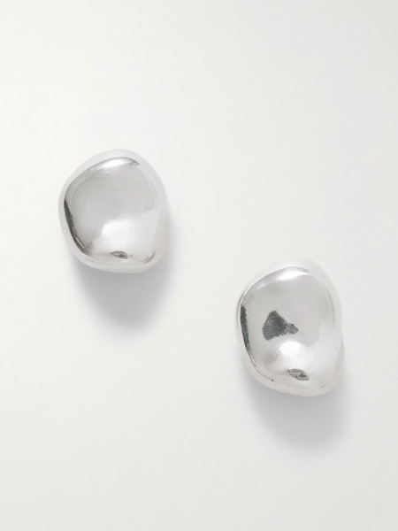  Agmes   Gia Small Recycled Silver Earrings   One Size 