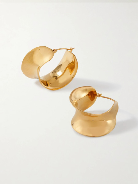  Agmes   Laila Gold Vermeil Hoop Earrings   One Size 