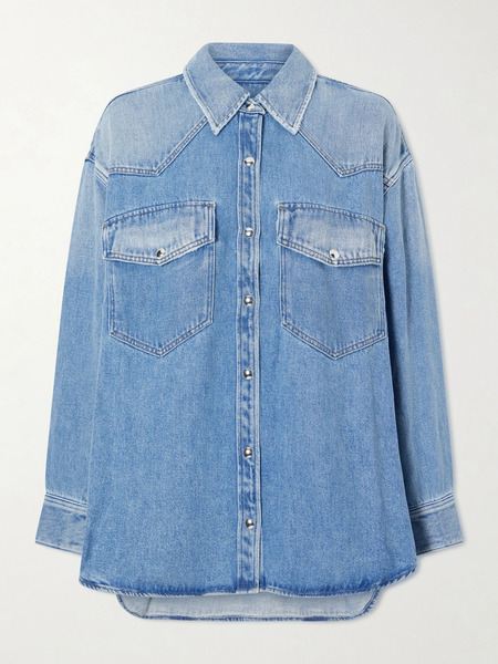  Agolde   Lotta Denim Shirt   Mid Denim 