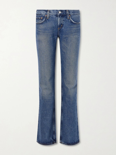  Agolde   Low Rise Bootcut Jeans   Mid Denim 