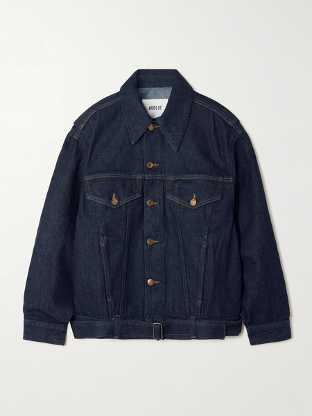  Agolde   Merritt Belted Denim Jacket   Dark Denim 