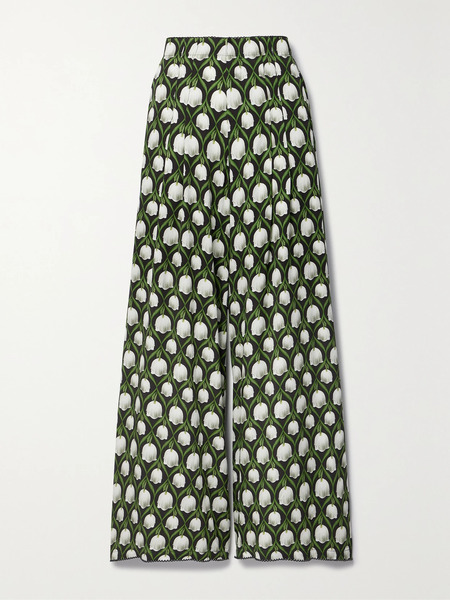  Agua By Agua Bendita   + Net Sustain Piñon Pleated Floral Print Recycled Twill Wide Leg Pants   Multi 