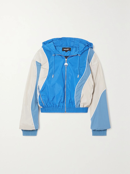  Ahluwalia   Hooded Color Block Shell Track Jacket   Blue 