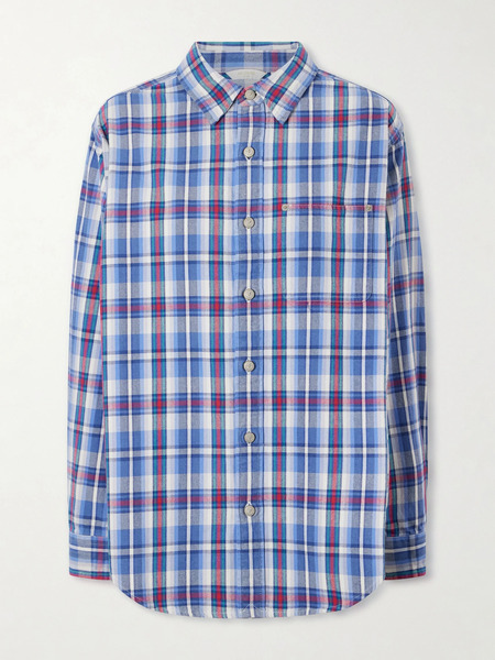  Aimé Leon Dore   Checked Plaid Cotton Workshirt   Blue 