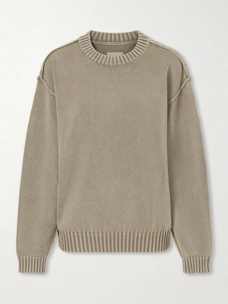  Aimé Leon Dore   Inside Out Crewneck Cotton Sweater   Gray 