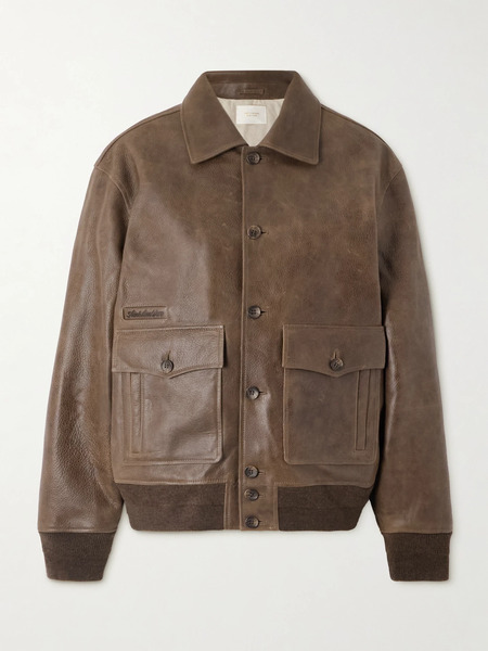  Aimé Leon Dore   Leather Jacket   Brown 